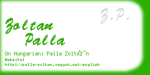 zoltan palla business card